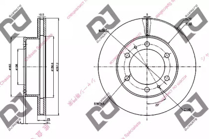 Тормозной диск DJ PARTS BD1281